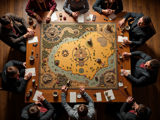 游戏策略界面截图，显示多个卡牌排列，背景为古典竹简纹理，金色边框装饰，深棕色背景