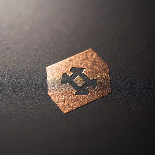 法家门派标识，青铜鼎造型，刻有'法'字，古铜色质感，深灰色背景